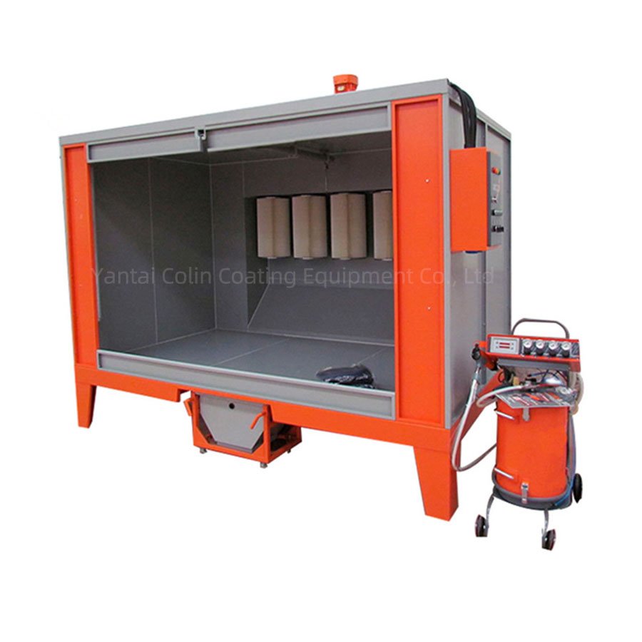 Manual Electrostatic Painting System Powder Coating Line for Car Rims and Frames